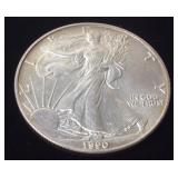 1990 99.9% SILVER EAGLE DOLLAR 1990 99.9% SILVER EAGLE DOLLAR