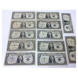 (12) $1 SILVER CERTIFICATE-BLUE SEAL NOTES