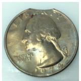 1974 WASHINGTON QUARTER PLANCHETTE RIM CLIP