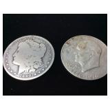 1 40% EISENHOWER/ 1 90% 1890 MORGAN SILVER