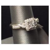 1.9DWT 10kt WHITE GOLD DIAMOND CLUSTER 1.9DWT 10kt WHITE GOLD DIAMOND CLUSTER