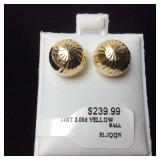 2.0DWT 14kt YELLOW GOLD EARRINGS 2.0DWT 14kt YELLOW GOLD EARRINGS