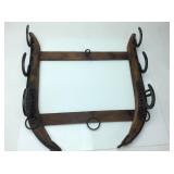 VINTAGE COAT RACK MADE W HORSESHOES VINTAGE COAT RACK MADE W HORSESHOES