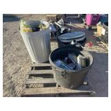 Lot of Trailer Lights, Testers, Cables, Chains