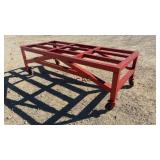 Red Heavy Duty Rolling Work Table