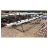 Lot of PVC Pipe W/Metal Rack