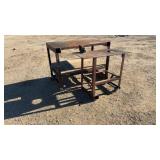 Lot of 2 Metal Work Tables