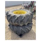 Lot of 2 John Deere Tractor Tires/Wheels