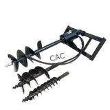 NEW AGT HD Skid Steer Auger w/3 Bits (Black)