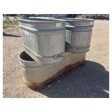 Lot of 3 Metal Troughs