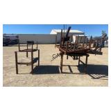 Lot of Metal Work Tables and Stands