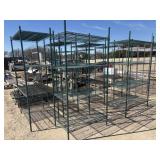 Lot of 4 Metal Shelving Racks