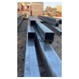 Lot of 9 - 1"X1ï¿½X23ï¿½ Square Tubing