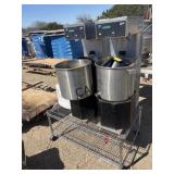 Lot of 2 Tea Makers on Rolling Cart