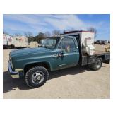 *1989 GMC 3500 Diesel Flatbed w/Trip Hopper