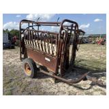 Priefert Squeeze Chute on Trailer