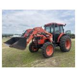 Kubota 6800 Cab/Air 4WD w/Bush Hog M446 Loader