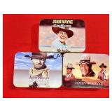Lot of 3 John Wayne Collectible Knives in Tins