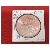 1881-S Morgan Silver Dollar in Sleeve