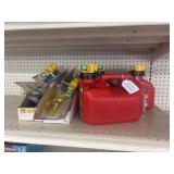 Lot of 3 NEW No-Spill Gas Cans and New Spouts