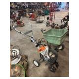 Stihl Cultivator w/Trolley and Fertilizer Spreader