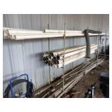 Metal Rack w/Assorted PVC/Metal Piping