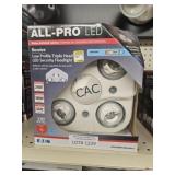 (2)NEW All-Pro LED Revolve Tri Security Floodlight