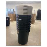 Lot of 7 NEW Rubbermaid Brute Trash Cans w/Tops
