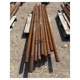 Lot of 9 Assorted Size Cold Rolled Steel Pipe