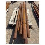 Lot of 7 Assorted Size Cold Rolled Steel Pipe