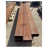Lot of 6 Assorted Size HD Steel Rectangular Tubing