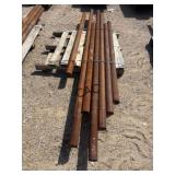 Lot of 7 Assorted Size Cold Rolled Steel Pipe