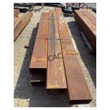 Lot of 6 Assorted Size HD Steel Rectangular Tubing