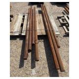 Lot of 7 Assorted Size Cold Rolled Steel Pipe