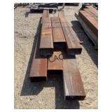 Lot of 6 Assorted Size HD Steel Rectangular Tubing