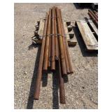 Lot of 9 Assorted Size Cold Rolled Steel Pipe