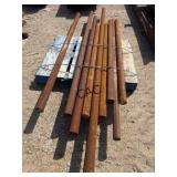 Lot of 9 Assorted Size Cold Rolled Steel Pipe