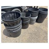 Lot of 23 Empty Molasses Tubs