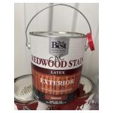 Lot of 4 Redwood Stain Exterior Latex