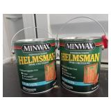 Lot of (2) 1Gal. Minwax Spar Urethane Clear Satin