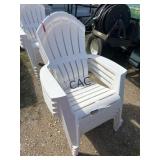 Lot of Plastic Outdoor Chairs