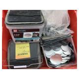 3 Totes of Tin Caps & Case of Senco Staples