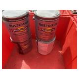 Lot of 3 Rusty Metal Primer, 1 Leather Brown
