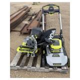 Ryobi Self-Propelling Mower, Chainsaw & Tiller