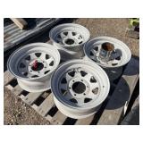 Lot of 4 Wheels w/ Chrome Center Caps