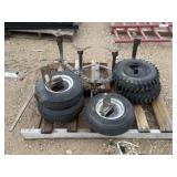 Lot of Assorted Tires and Plow