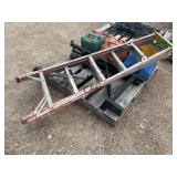 Lot of Fuel Cans and Ladder