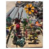 Pallet Lot of Assorted Metal Yard Art