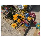 Lot of Metal Garden Art