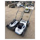 Lot of 2 Hart Electric Push Mowers